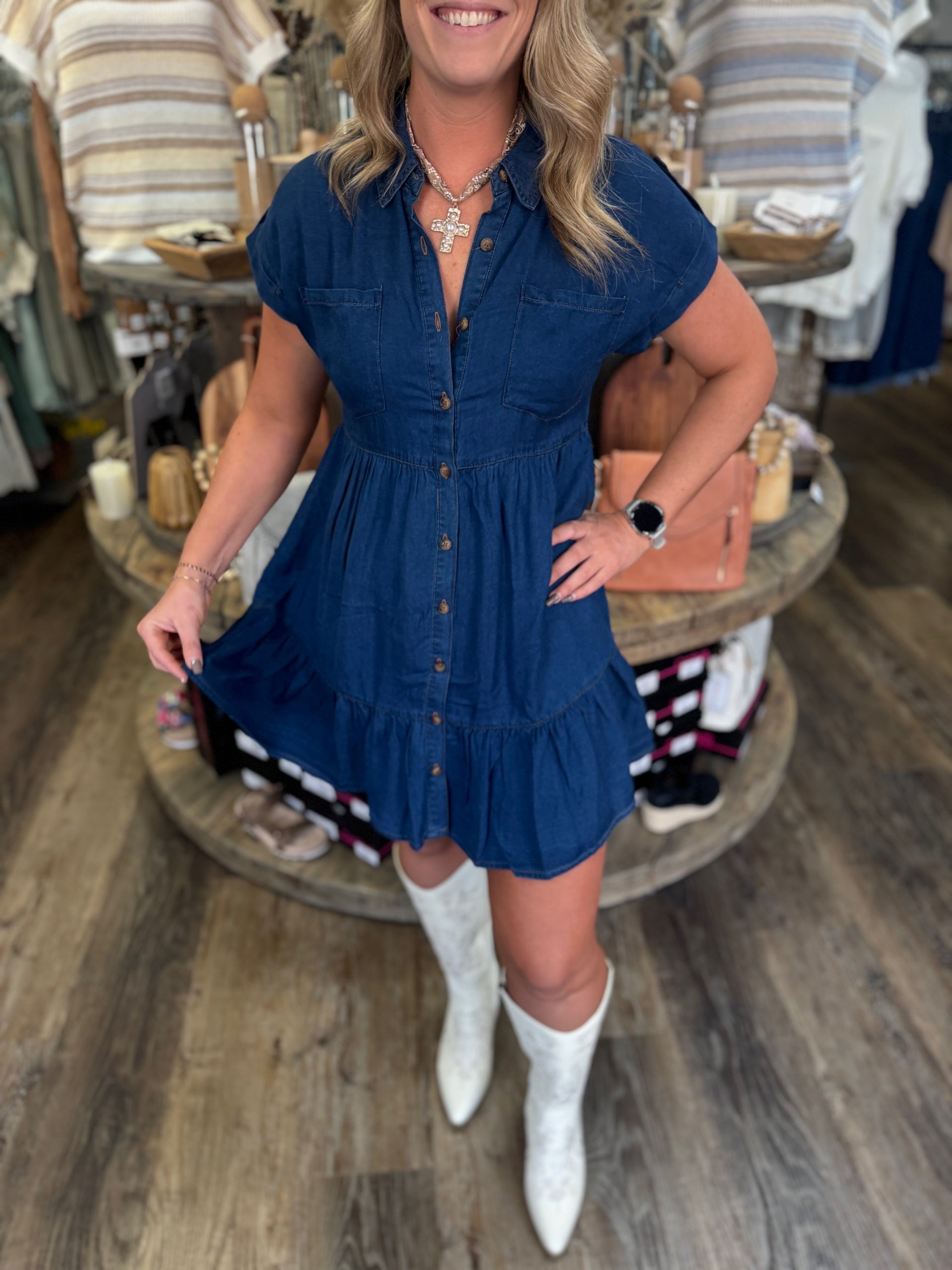 blu pepper dress Sunshine Sweetie Dress by Blu Pepper Puff Sleeve Mini Summer Dress White / M